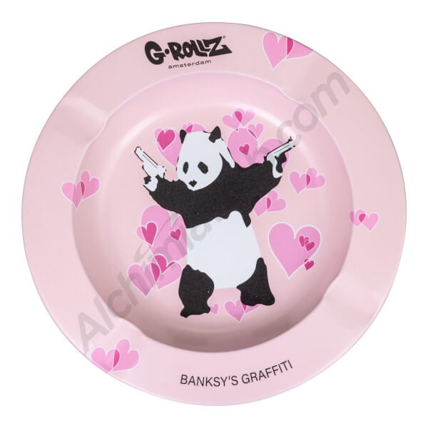 banksy-panda-with-guns-ashtray-by-g-rollz-O-135-cm.jpg Banksy -Panda With Guns- Ashtray By G-Rollz - Image 1